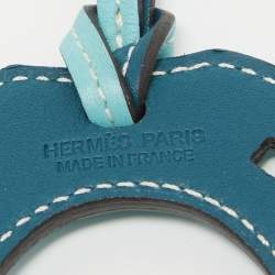 Hermès  Bleu Atoll/Colvert Swift Leather Paddock Fer a Cheval Bag Charm