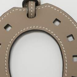 Hermès Gris Asphalt Swift Leather Paddock Fer a Cheval Bag Charm