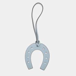 Hermès Bleu Lin Swift Leather Paddock Fer a Cheval Bag Charm