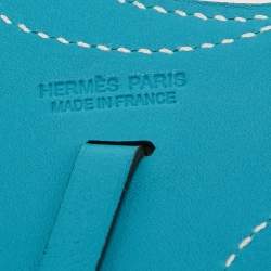Hermès  Anemone/Bleu Izmir Swift Leather Paddock Selle Horse Saddle Bag Charm