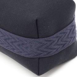 Hermes Bleu Nuit Canvas Small Bride-A-Brac Pouch