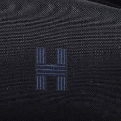 Hermes Bleu Nuit Canvas Small Bride-A-Brac Pouch