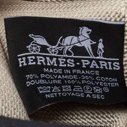 Hermes Bleu Nuit Canvas Small Bride-A-Brac Pouch