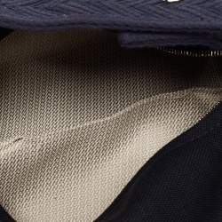 Hermes Bleu Nuit Canvas Small Bride-A-Brac Pouch