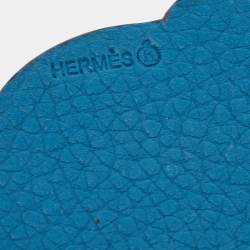 Hermès Sanguine/Colvert Epsom and Togo Leather Petit H Snowman Bag Charm