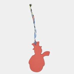 Hermès Sanguine/Colvert Epsom and Togo Leather Petit H Snowman Bag Charm