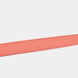 Hermès Rouge Casaque/Rose Jaipur Epsom and Swift Leather Reversible Belt Strap Size 100CM