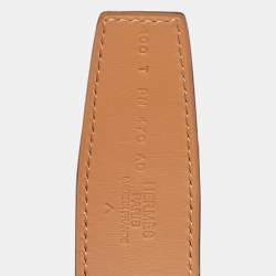 Pre Owned Hermès Bleu Izmir/Gold Crocodile Porosus and Swift Belt 100CM