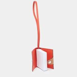 Pre Owned Hermes Gold/Capucine Togo and Swift Leather Nano Ulysse Charm