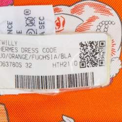 Hermès Orange Dress Code Silk Twilly