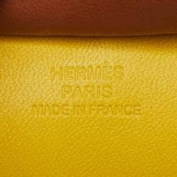 Hermès Jaune De Naples/Celeste/Gold GriGri Rodeo Horse Bag Charm GM