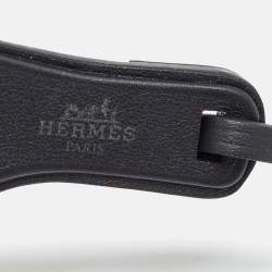 Hermes Black Swift and Epsom Leather Oran Nano Charm