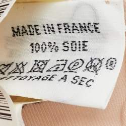 Pre Owned Hermes Orange Silk Les Voitures Nouvelles Scarf 