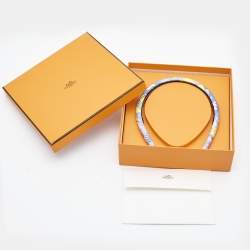 Pre Owned Hermes Blue Printed Silk La Legende du Cheval Elsa Headband