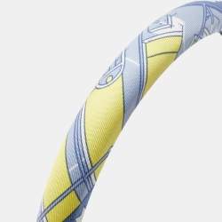 Pre Owned Hermes Blue Printed Silk La Legende du Cheval Elsa Headband