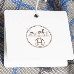 Hermès Grey Printed Canvas Robe Sans Manche Dress M