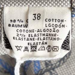 Hermès Grey Printed Canvas Robe Sans Manche Dress M
