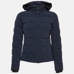 Hermès Navy Blue Nylon Puffer Down Jacket XS