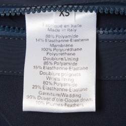 Hermès Navy Blue Nylon Puffer Down Jacket XS