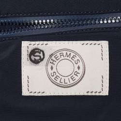 Hermès Navy Blue Nylon Puffer Down Jacket XS