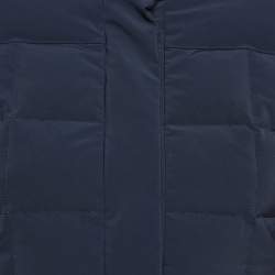 Hermès Navy Blue Nylon Puffer Down Jacket XS