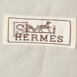 Hermes Tan Khaki Poplin Button-Up Jacket M
