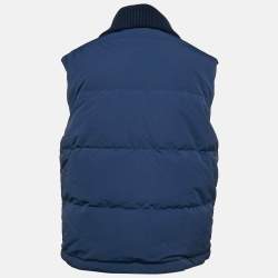 Pre Owned Hermès Navy Blue Synthetic Puffer Vest XXL