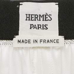 Hermès Multicolor Printed Silk Wide Leg Trousers M