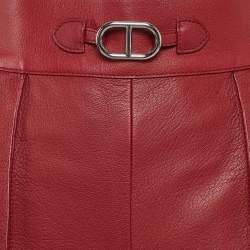 Hermès Rouge Cardinal Red Leather Shorts S