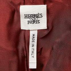 Hermès Rouge Cardinal Red Leather Shorts S