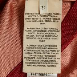 Hermes Pink Belt and Chain Print Silk Cardigan S
