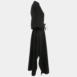 Pre Owned Hermès Black Cotton Mosaique Prairie Maxi Dress S