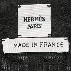 Pre Owned Hermès Black Cotton Mosaique Prairie Maxi Dress S