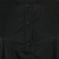 Pre Owned Hermès Black Cotton Mosaique Prairie Maxi Dress S