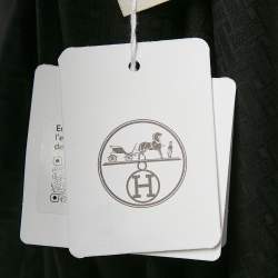 Pre Owned Hermès Black Cotton Mosaique Prairie Maxi Dress S