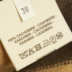 Pre Owned Hermes Brown/Beige Patterned Cashmere Brides de Gala Long Sleeve Jumper M