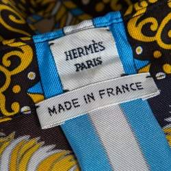Pre Owned Hermes Multicolor Sous L'egide de Mars Reyures Printed Silk Shirt L