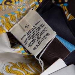 Pre Owned Hermes Multicolor Sous L'egide de Mars Reyures Printed Silk Shirt L