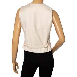 Hermes Light Beige Wool Waistcoat M