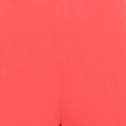 Hermes Coral Pink Textured Wool Crepe Trousers L