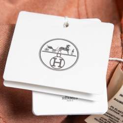 Hermes Orange Stretch Denim Jacket M