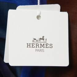 Hermes Multicolor Print Cotton Tunic Top One Size