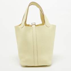 Hermès Jaune Milton Taurillon Clemence Leather Picotin Lock 18 Bag