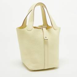 Hermès Jaune Milton Taurillon Clemence Leather Picotin Lock 18 Bag