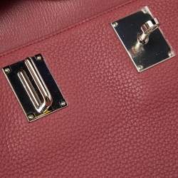 Pre Owned Hermes Bois de Rose Taurillon Clemence Leather Palladium Finish Jypsiere 34 Bag