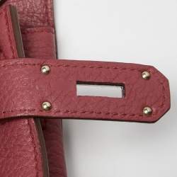 Pre Owned Hermes Bois de Rose Taurillon Clemence Leather Palladium Finish Jypsiere 34 Bag