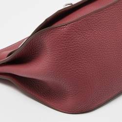 Pre Owned Hermes Bois de Rose Taurillon Clemence Leather Palladium Finish Jypsiere 34 Bag