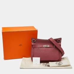 Pre Owned Hermes Bois de Rose Taurillon Clemence Leather Palladium Finish Jypsiere 34 Bag