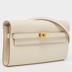 Hermès Craie Epsom Leather Kelly To Go Wallet