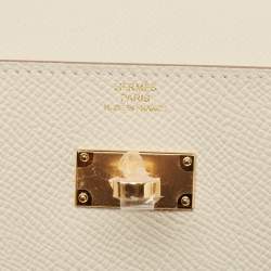 Hermès Craie Epsom Leather Kelly To Go Wallet